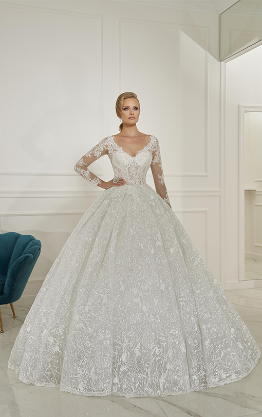 robe de mariée princesse avec manches