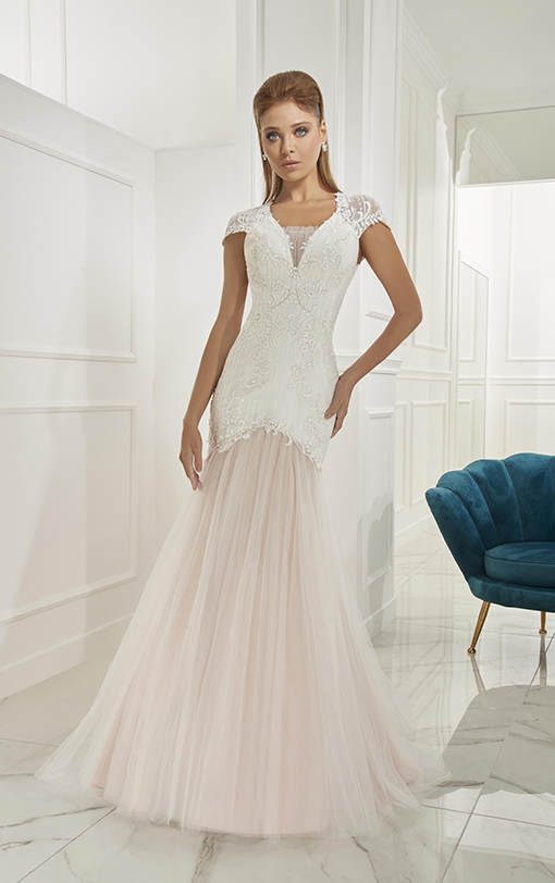 robe de mariée sirène avec épaulettes