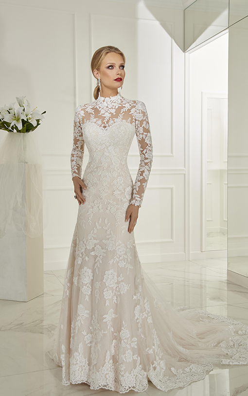 robe de mariée sirène col haut