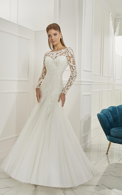 robe de mariée sirène manches longues