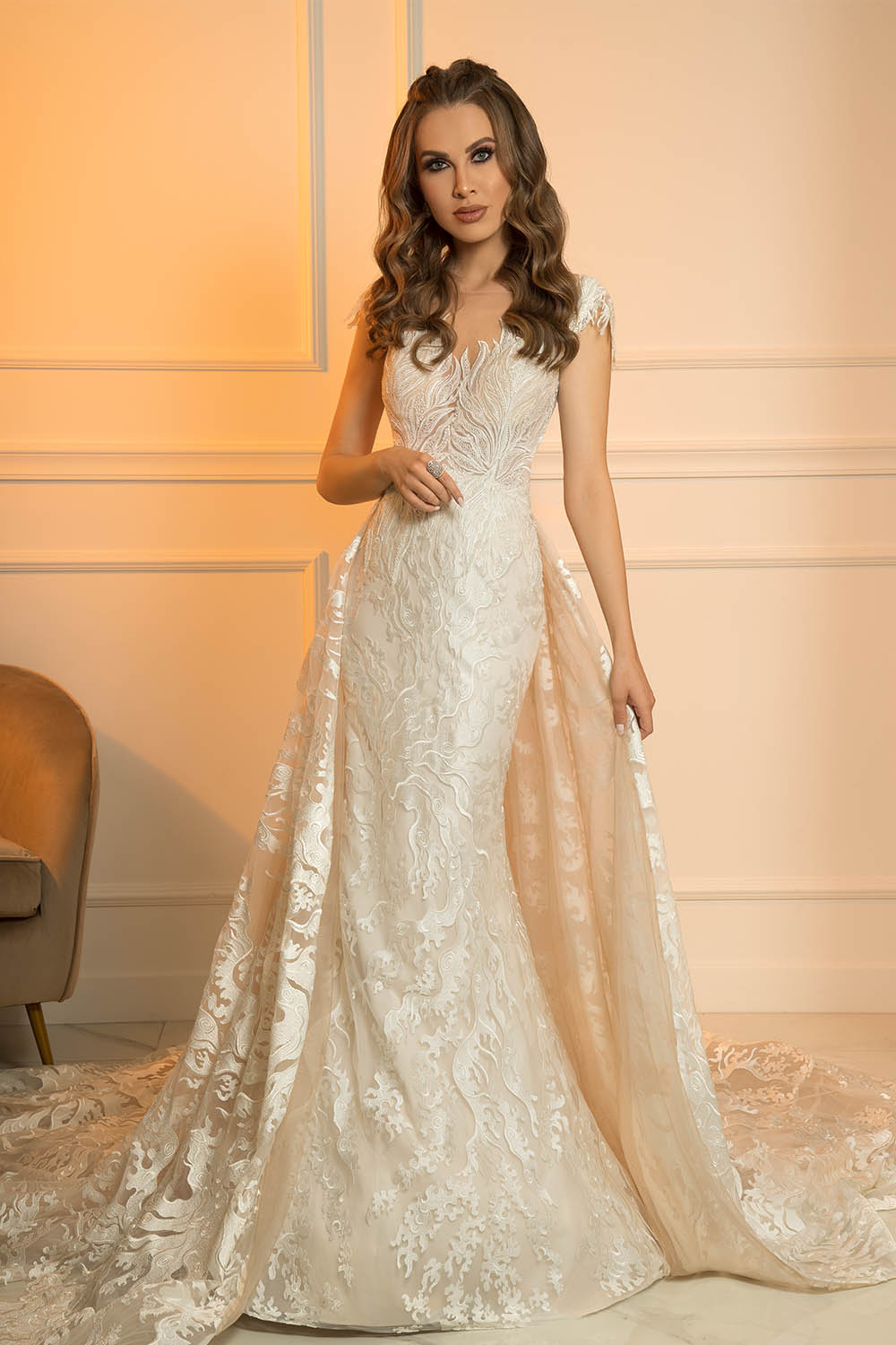 robe de mariée avec surjupe