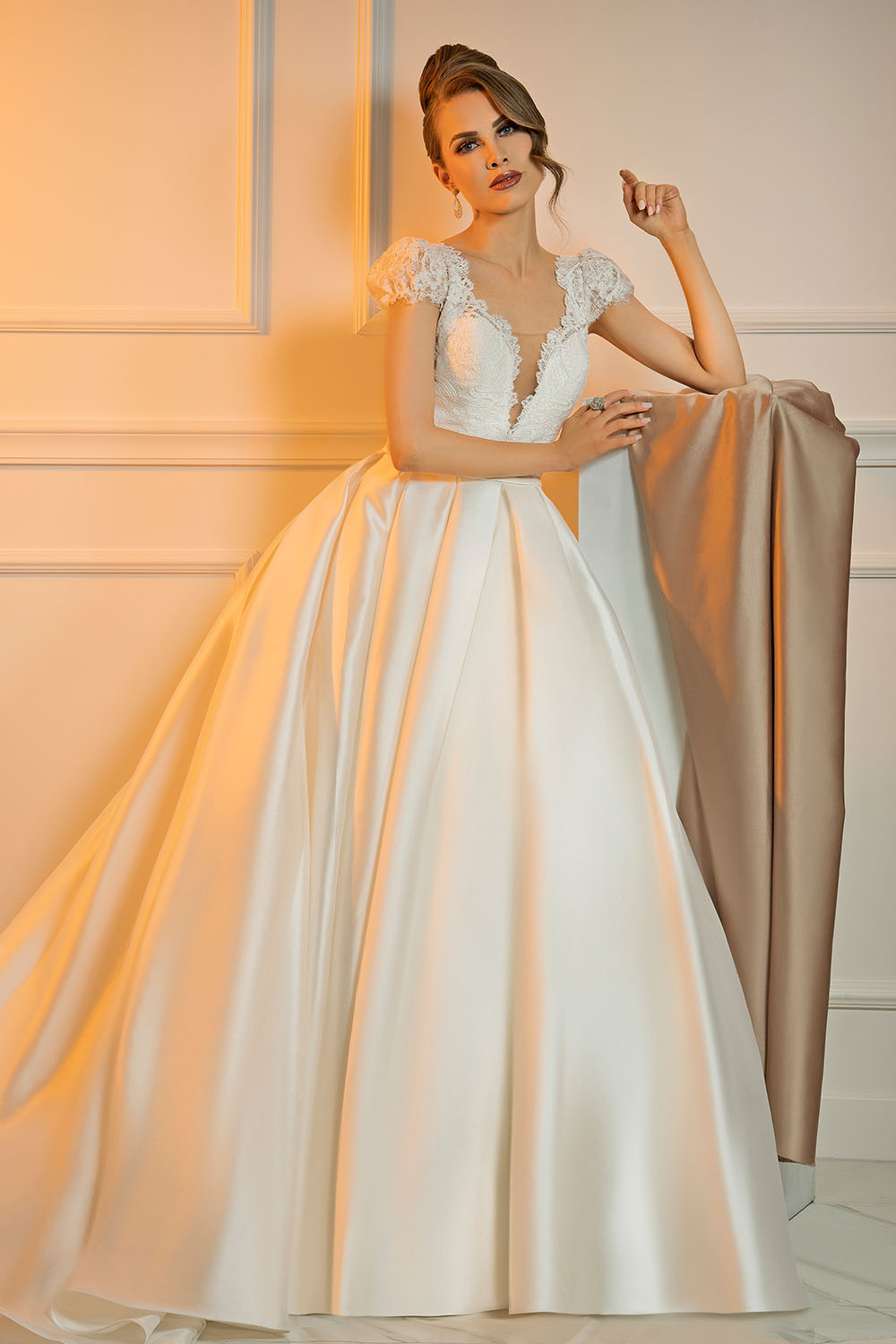 robe de mariée princesse en satin