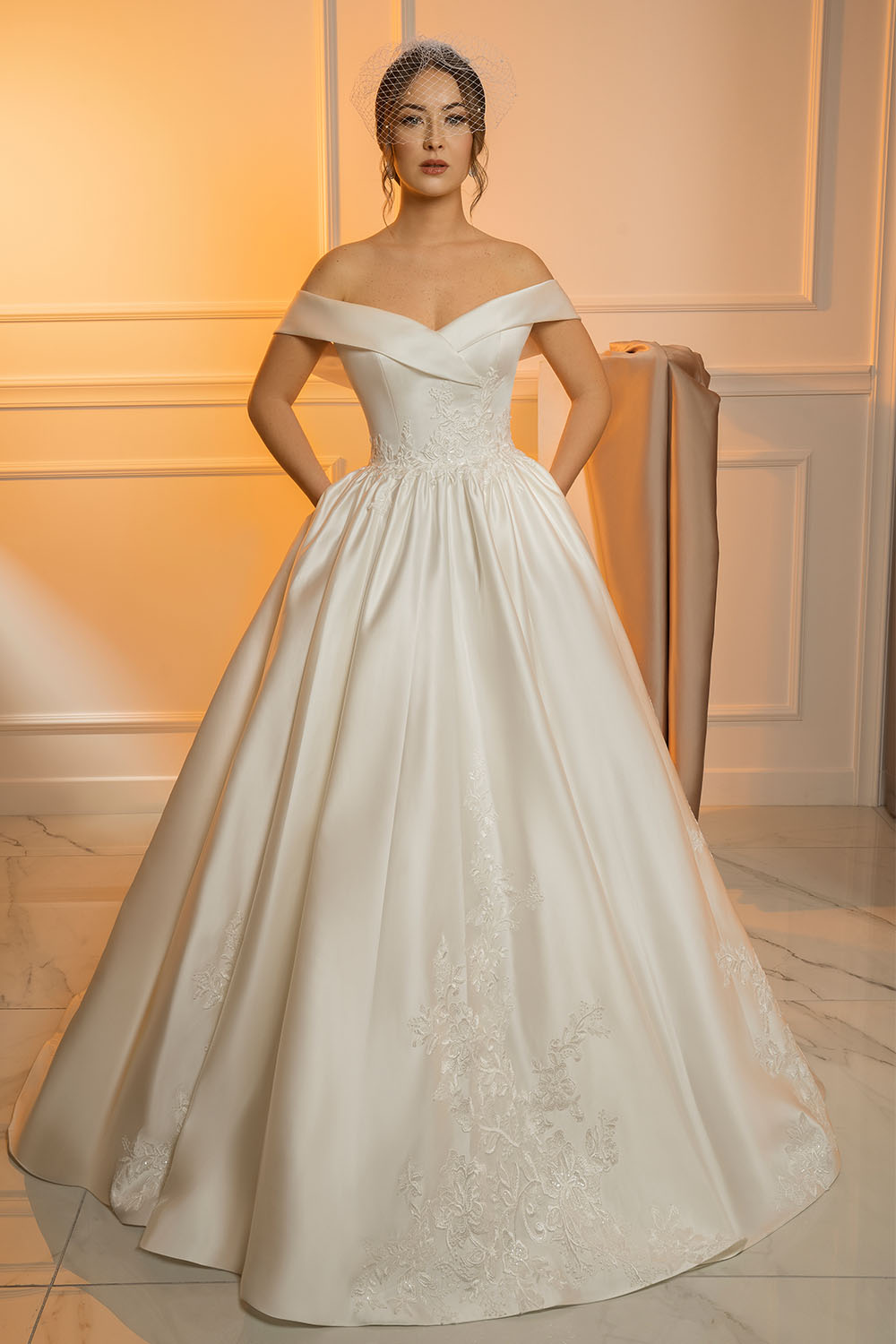 Robe de mariée princesse en satin