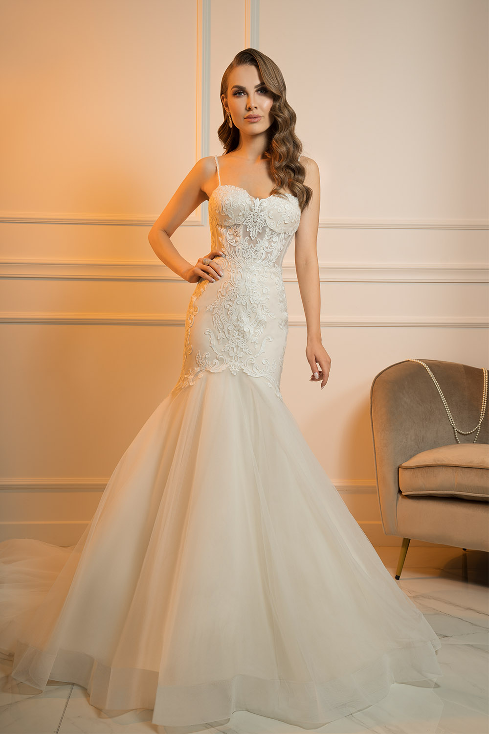 robe de mariée avec bretelles