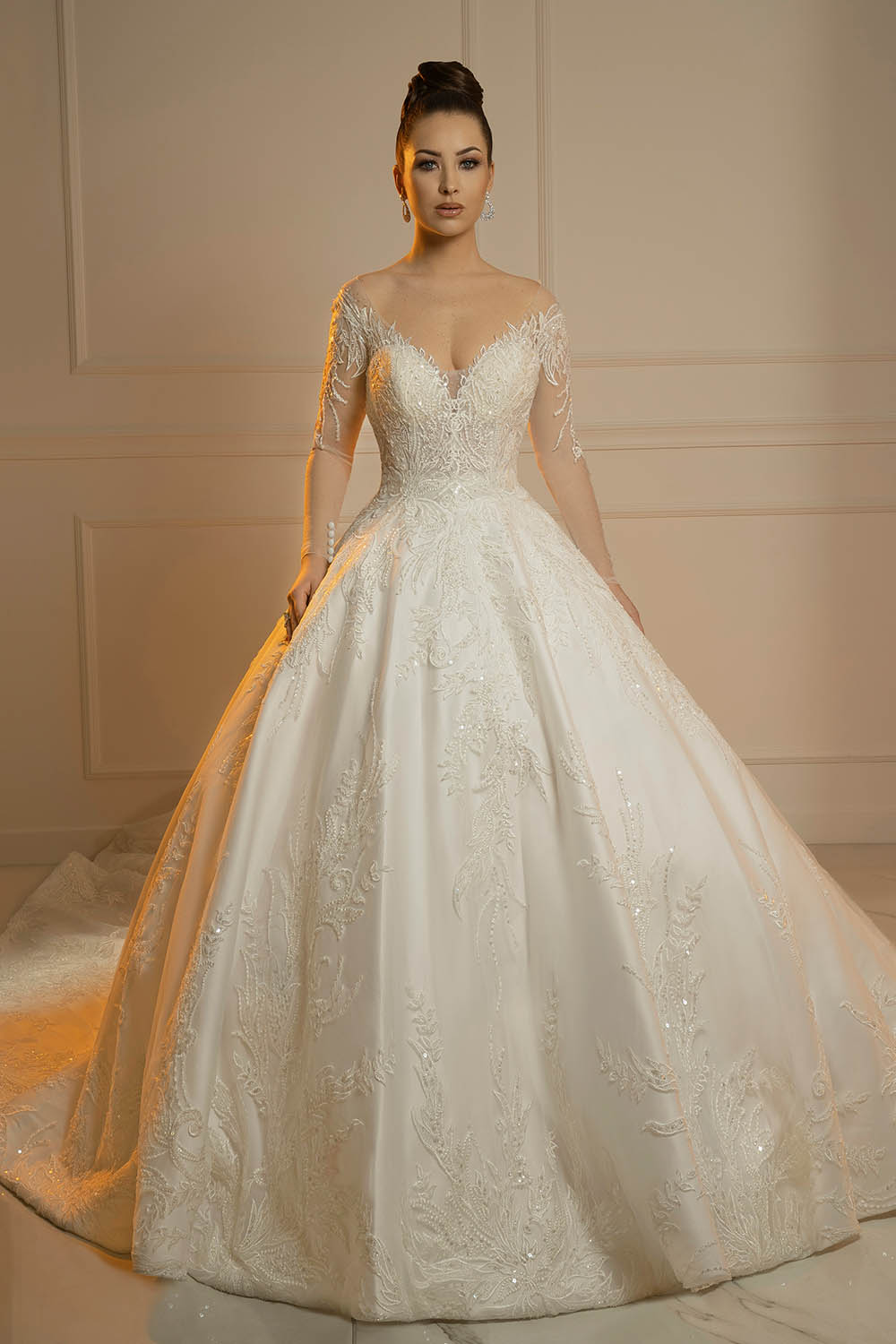 Robe de mariée princesse en satin